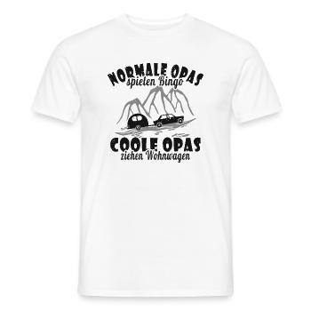 Ferien Urlaub Wohnwagen Camping Opa - Männer T-Shirt - Weiß - Vorne - AI Model Male 178 dark (178cm)