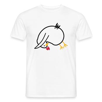 Yoga-Huhn "Hund" - Männer T-Shirt - Weiß - Vorne - AI Model Male 178 dark (178cm)