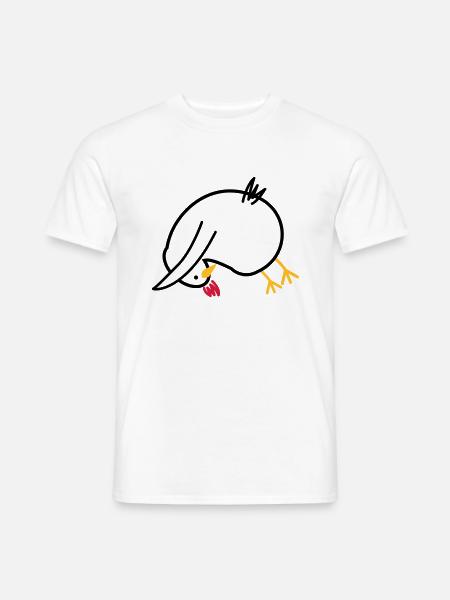 Yoga-Huhn "Hund" - Männer T-Shirt - Weiß