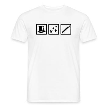 Zauberer - Männer T-Shirt - Weiß - Vorne - AI Model Male 178 dark (178cm)