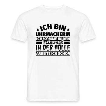 Uhrmacherin Geschenk lustig Himmel Hölle - Männer T-Shirt - Weiß - Vorne - AI Model Male 178 dark (178cm)