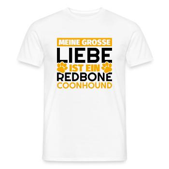 Redbone Coonhound Geschenke lustig - Männer T-Shirt - Weiß - Vorne - AI Model Male 178 dark (178cm)