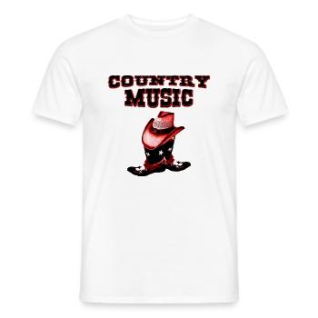 country music - Männer T-Shirt - Weiß - Vorne - AI Model Male 178 dark (178cm)