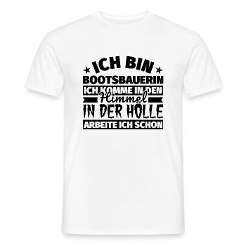 Bootsbauerin Geschenk lustig Himmel Hölle - Männer T-Shirt - Weiß - Vorne - AI Model Male 178 dark (178cm)
