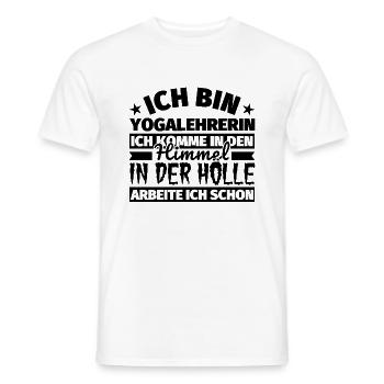 Yogalehrerin Geschenk lustig Himmel Hölle - Männer T-Shirt - Weiß - Vorne - AI Model Male 178 dark (178cm)