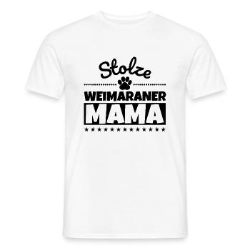 Stolze Weimaraner Mama - Männer T-Shirt - Weiß - Vorne - AI Model Male 178 dark (178cm)