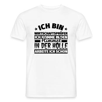 Wirtschaftsprüfer Geschenk lustig Himmel Hölle - Männer T-Shirt - Weiß - Vorne - AI Model Male 178 dark (178cm)