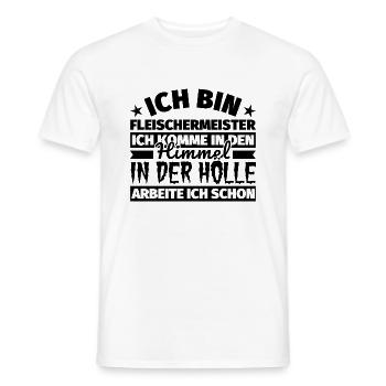 Fleischermeister Geschenk lustig Himmel Hölle - Männer T-Shirt - Weiß - Vorne - AI Model Male 178 dark (178cm)