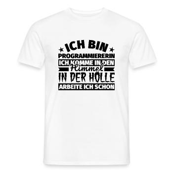 Programmiererin Geschenk lustig Himmel Hölle - Männer T-Shirt - Weiß - Vorne - AI Model Male 178 dark (178cm)