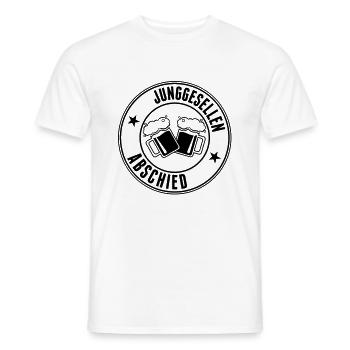 Junggesellenabschied Stempel - Men's T-Shirt - white - Front - AI Model Male 178 dark (178cm)