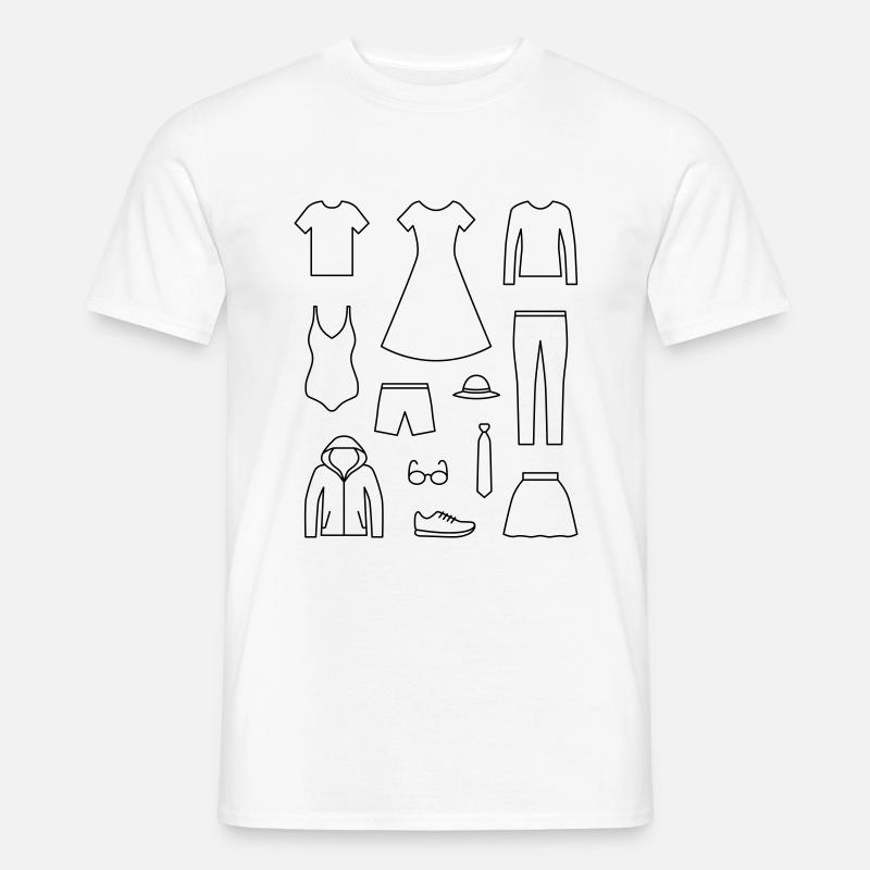 Kleidung - Männer T-Shirt - Weiß