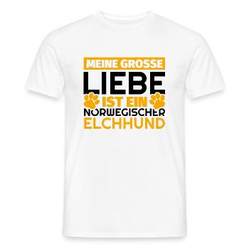 Norwegischer Elchhund Geschenke lustig - Männer T-Shirt - Weiß - Vorne - AI Model Male 178 dark (178cm)
