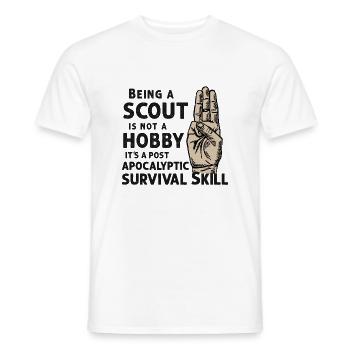 Scout is not a hobby scout survival gift - Men's T-Shirt - white - Front - AI Model Male 178 dark (178cm)