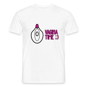 Vagin chatte chatte sexe partie chatte - T-shirt homme - blanc - Devant - AI Model Male 178 dark (178cm)
