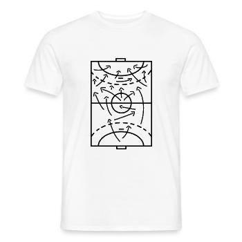 Drôle d’entraînement tactique d’alignement de handballeurs - T-shirt homme - blanc - Devant - AI Model Male 178 dark (178cm)