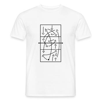 Volleyball Tactics Move Volleyball Player - Men's T-Shirt - white - Front - AI Model Male 178 dark (178cm)
