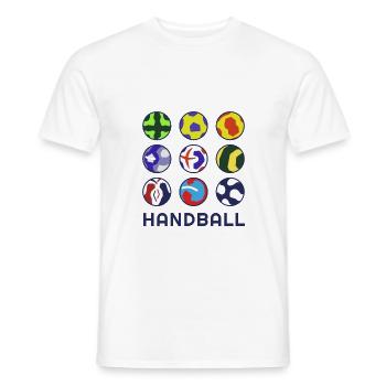Handballspieler Design Coole Handball Minimalist - Männer T-Shirt - Weiß - Vorne - AI Model Male 178 dark (178cm)