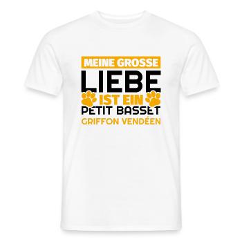 Petit Basset Griffon Vendéen Geschenke lustig - Männer T-Shirt - Weiß - Vorne - AI Model Male 178 dark (178cm)