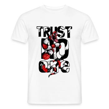 Trust nobody but me snake trust no one - Männer T-Shirt - Weiß - Vorne - AI Model Male 178 dark (178cm)