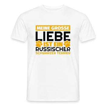 Russischer Schwarzer Terrier Geschenke lustig - Männer T-Shirt - Weiß - Vorne - AI Model Male 178 dark (178cm)