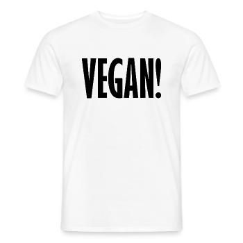 Vegan! - Männer T-Shirt - Weiß - Vorne - AI Model Male 178 dark (178cm)