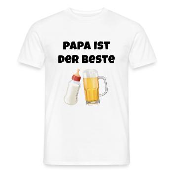 Papa ist der Beste - Männer T-Shirt - Weiß - Vorne - AI Model Male 178 dark (178cm)