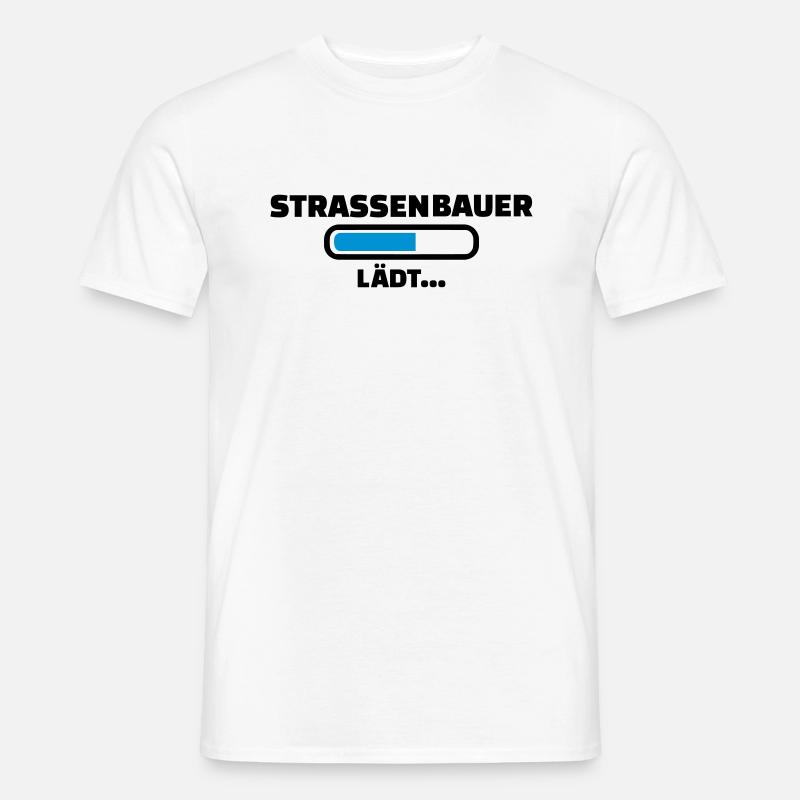 Straßenbauer - Männer T-Shirt - Weiß