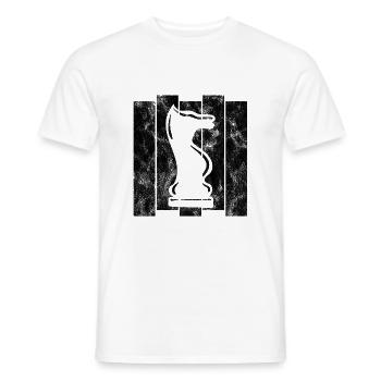 Retro Schach Schachspieler Schachmatt Schachfigur - Männer T-Shirt - Weiß - Vorne - AI Model Male 178 dark (178cm)