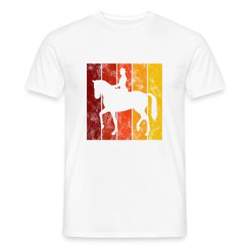 Dressur Dressurreiten Dressurreiter Reiten Pferd - Männer T-Shirt - Weiß - Vorne - AI Model Male 178 dark (178cm)