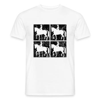 Dressur Dressurreiten Dressurreiter Reiten Pferd - Männer T-Shirt - Weiß - Vorne - AI Model Male 178 dark (178cm)