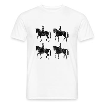 Dressage Dressage Dressage Dressage Cavalier Équitation - T-shirt homme - blanc - Devant - AI Model Male 178 dark (178cm)