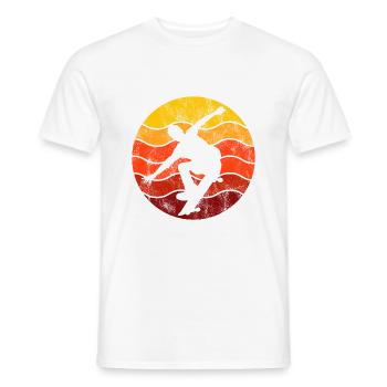 Skateboarder Skateboard Skater Skate Skateing - T-shirt homme - blanc - Devant - AI Model Male 178 dark (178cm)