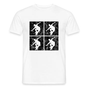 Skateboarder Skateboard Skater Skate Skateing - T-shirt homme - blanc - Devant - AI Model Male 178 dark (178cm)