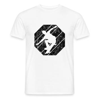 Skateboarder Skateboard Skater Skate Skateing - T-shirt homme - blanc - Devant - AI Model Male 178 dark (178cm)