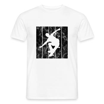 Skateboarder Skateboard Skater Skate Skateing - T-shirt homme - blanc - Devant - AI Model Male 178 dark (178cm)
