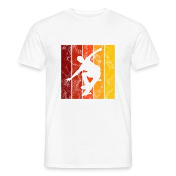 Skateboarder Skateboard Skater Skate Skateing - T-shirt homme - blanc - Devant - AI Model Male 178 dark (178cm)