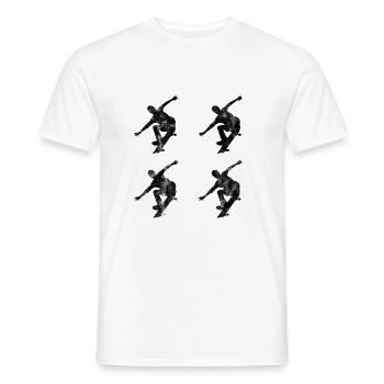 Skateboarder Skateboard Skater Skate Skateing - Men's T-Shirt - white - Front - AI Model Male 178 dark (178cm)