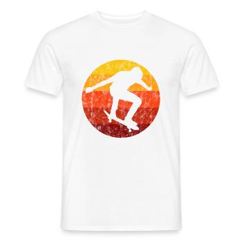 Skateboarder Skateboard Skater Skate Skateing - T-shirt homme - blanc - Devant - AI Model Male 178 dark (178cm)