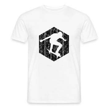 Skateboarder Skateboard Skater Skate Skateing - T-shirt homme - blanc - Devant - AI Model Male 178 dark (178cm)