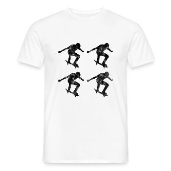 Skateboarder Skateboard Skater Skate Skateing - T-shirt homme - blanc - Devant - AI Model Male 178 dark (178cm)