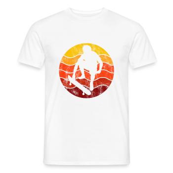 Skateboarder Skateboard Skater Skate Skateing - T-shirt homme - blanc - Devant - AI Model Male 178 dark (178cm)