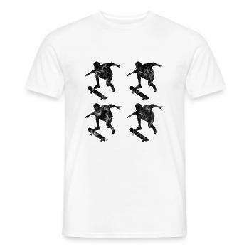 Skateboarder Skateboard Skater Skate Skateing - T-shirt homme - blanc - Devant - AI Model Male 178 dark (178cm)