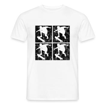 Skateboarder Skateboard Skater Skate Skateing - Men's T-Shirt - white - Front - AI Model Male 178 dark (178cm)
