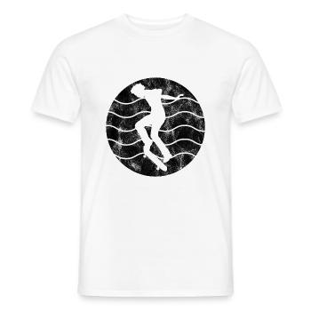 Skateboarder Skateboard Skater Skate Skateing - T-shirt homme - blanc - Devant - AI Model Male 178 dark (178cm)