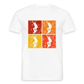 Skateboard Skateboarder Skater Skate Skateing - T-shirt homme - blanc - Devant - AI Model Male 178 dark (178cm)