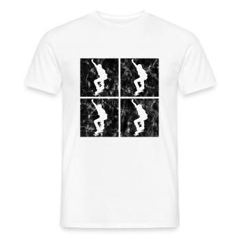 Skateboard Skateboarder Skater Skate Skateing - T-shirt homme - blanc - Devant - AI Model Male 178 dark (178cm)