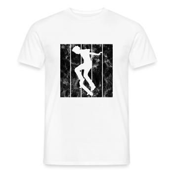 Skateboard Skateboarder Skater Skate Skateing - T-shirt homme - blanc - Devant - AI Model Male 178 dark (178cm)