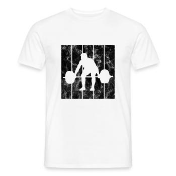 Musculation Bodybuilder GYM Fitnessstudio Retro - T-shirt homme - blanc - Devant - AI Model Male 178 dark (178cm)