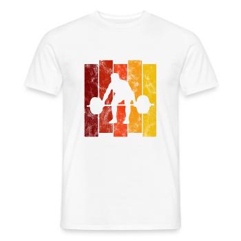 Musculation Bodybuilder GYM Fitnessstudio Retro - T-shirt homme - blanc - Devant - AI Model Male 178 dark (178cm)