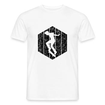 Skateboard Skateboarder Skater Skate Skateing - T-shirt homme - blanc - Devant - AI Model Male 178 dark (178cm)